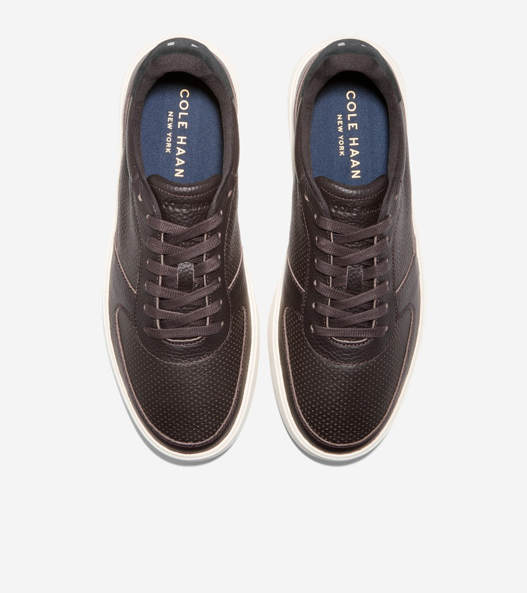Men's Grand Crosscourt Daily Court Sneakers-Dark Chocolate-Black-Ivory