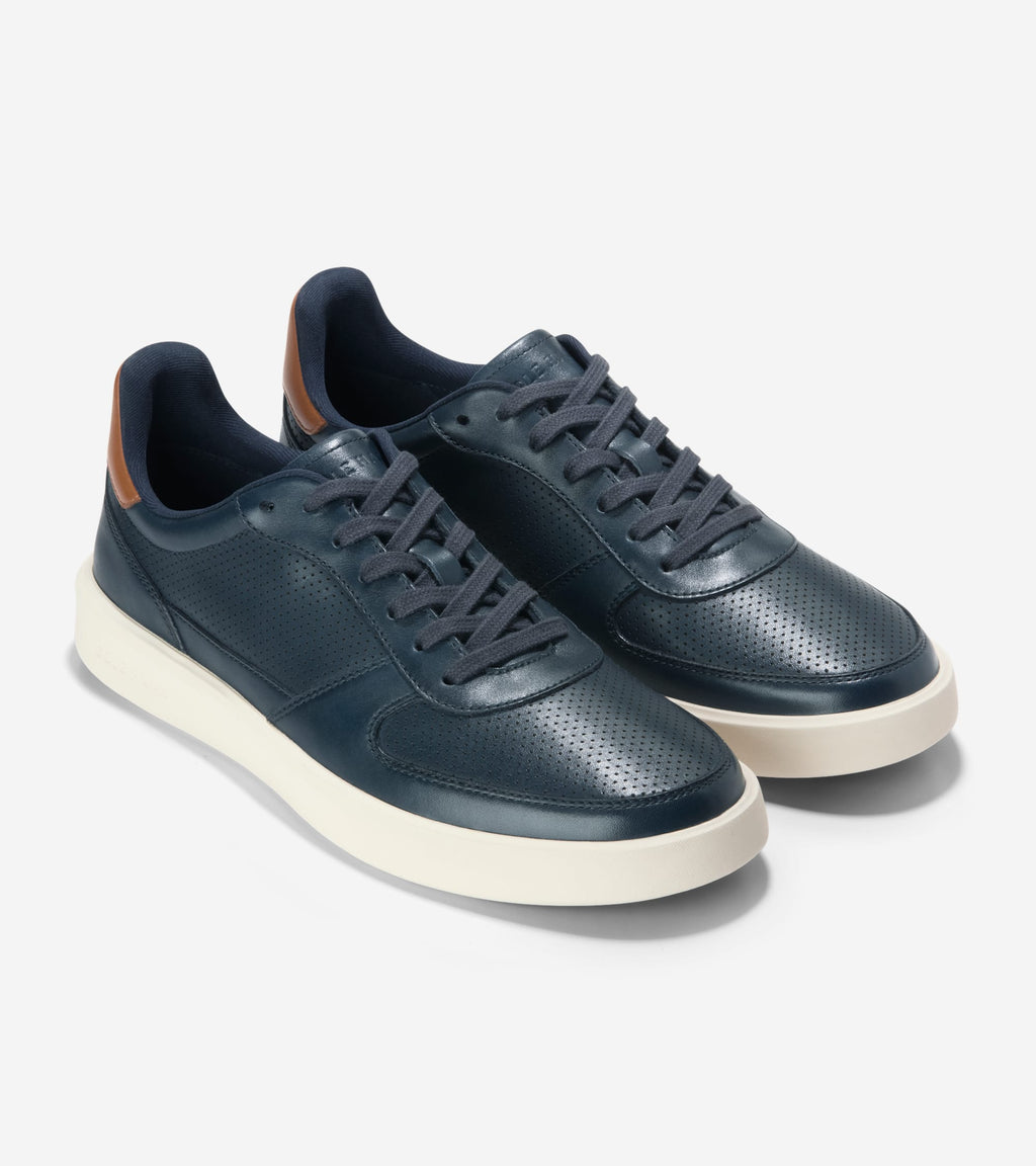 Men's Grand Crosscourt Daily Court Sneakers-Navy Blazer-British Tan-Ivory