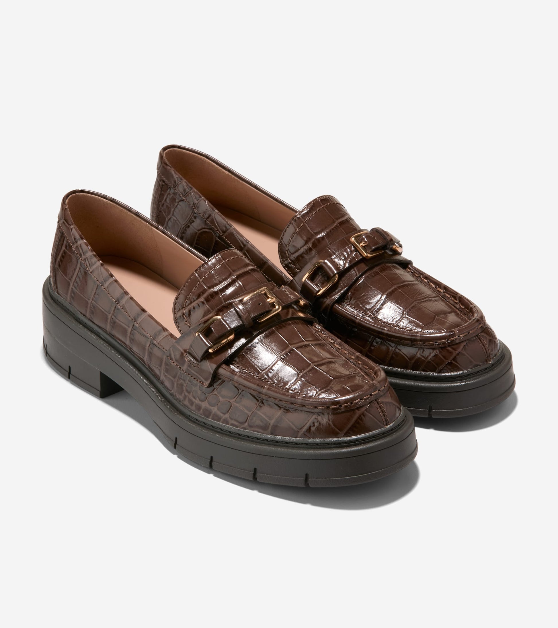 Women's Grand Flex Fenella Loafers-Fondue Fudge Croc Print