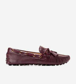 Women's Gissella Drivers-Black Garnet Lizard Print