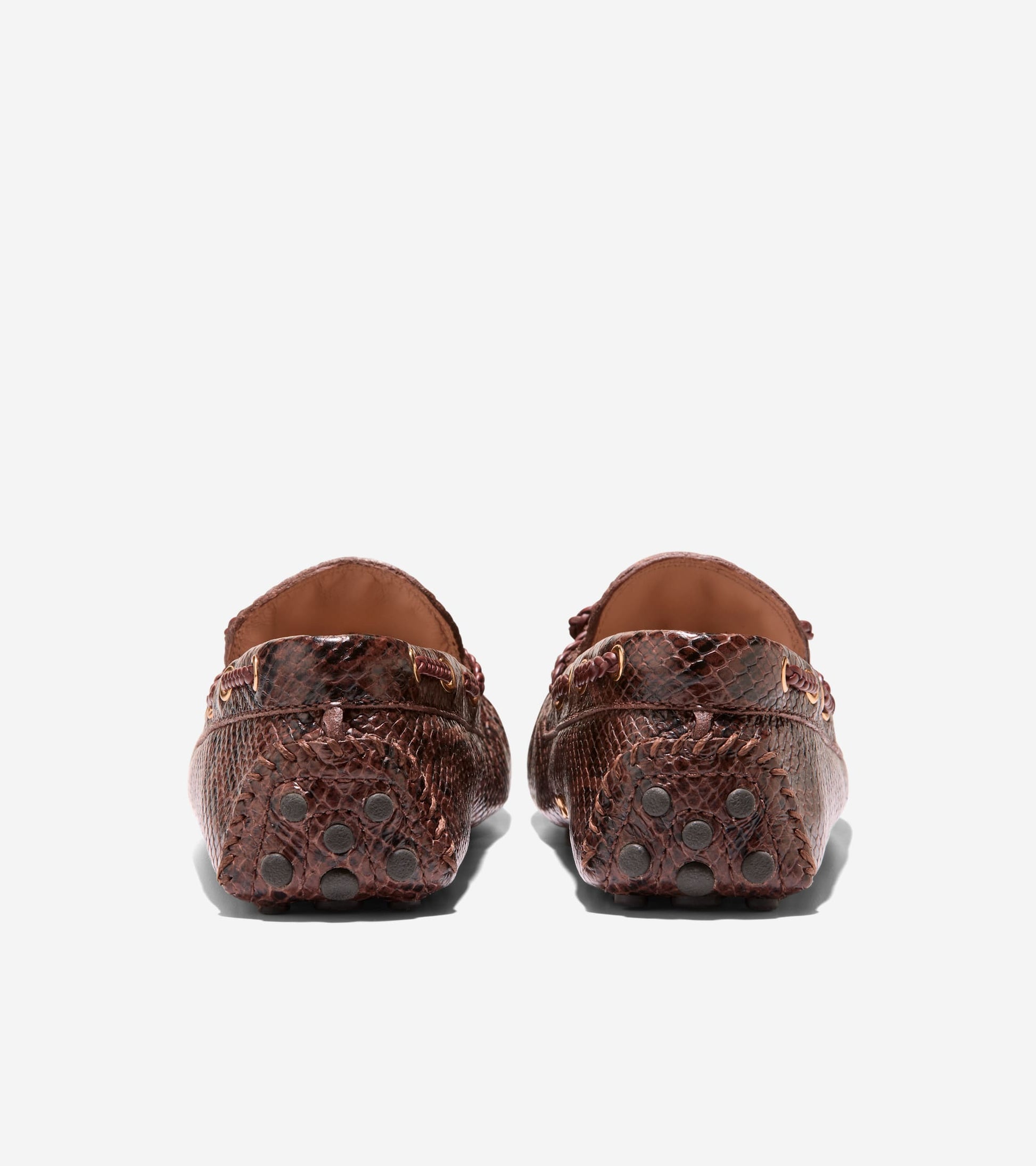 Women's Gissella Driving Shoes-Hickory Glossy Snake Print