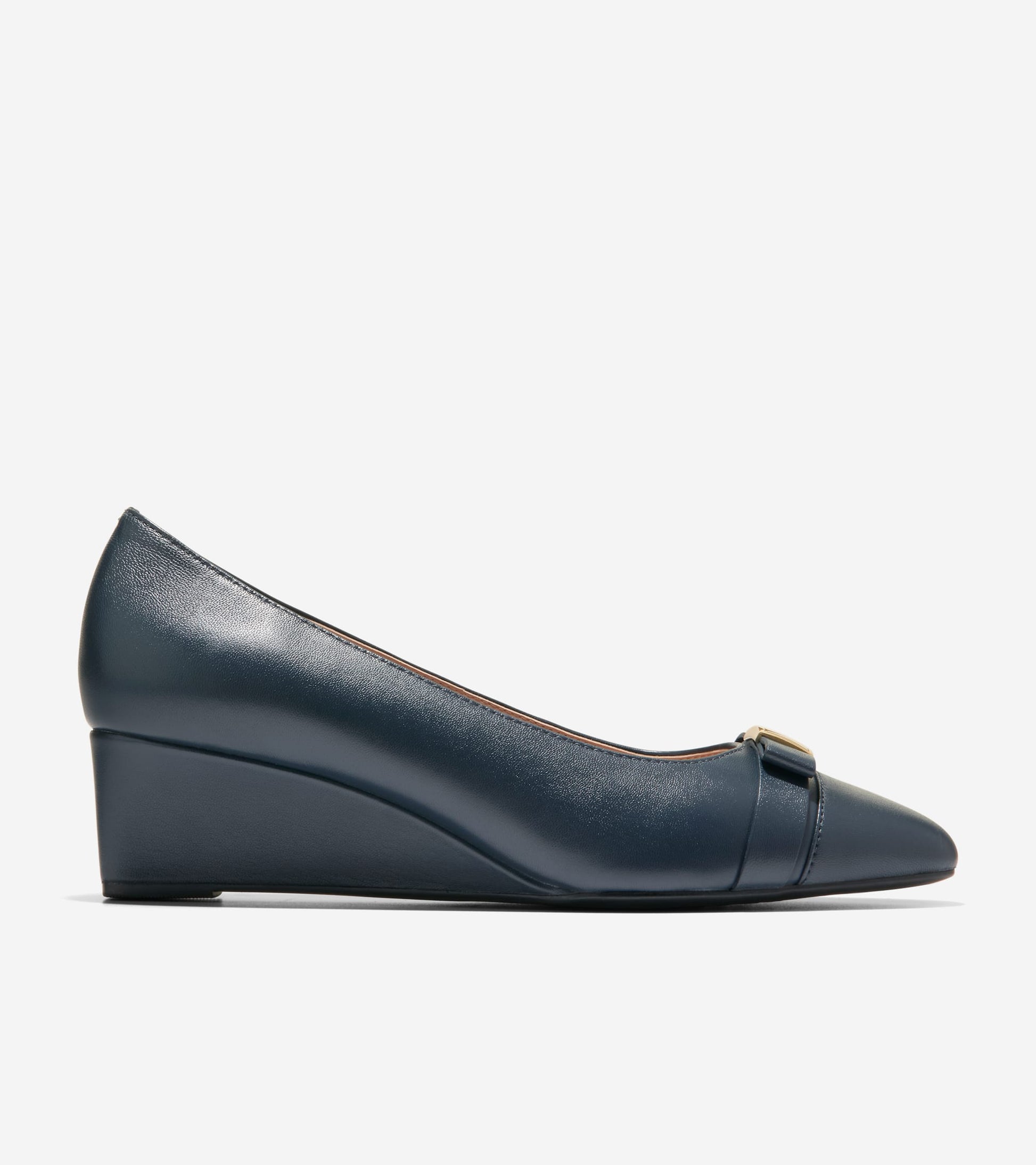 Women's Go-To Malta Bow Wedges-Navy Blazer