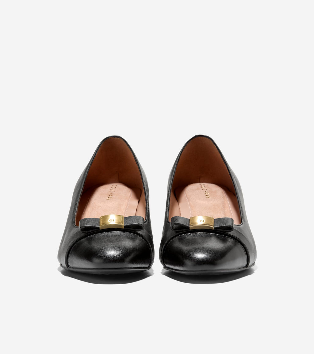 Women's Go-To Malta Bow Wedges-Black
