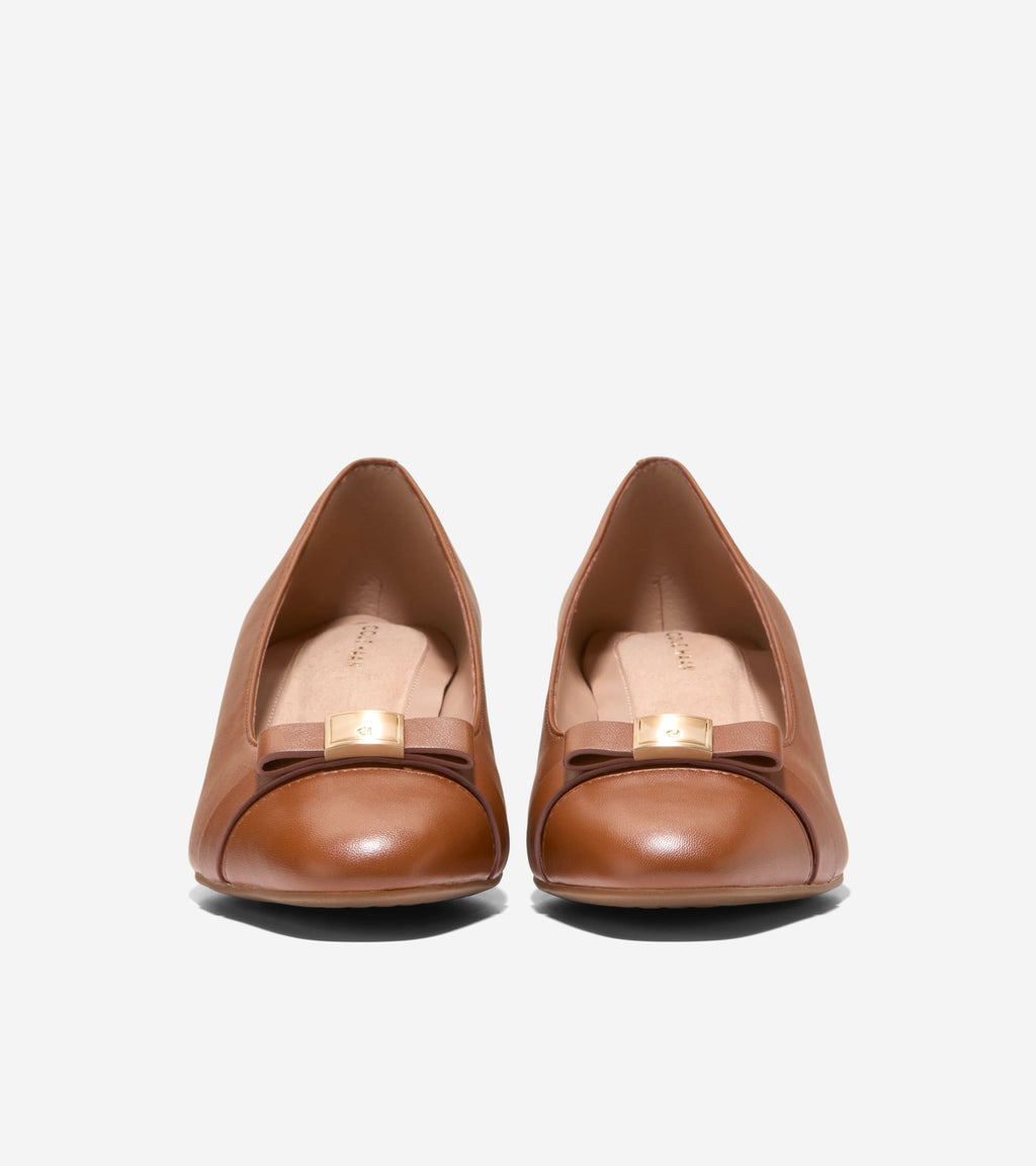 Women's Go-To Malta Bow Wedges-British Tan