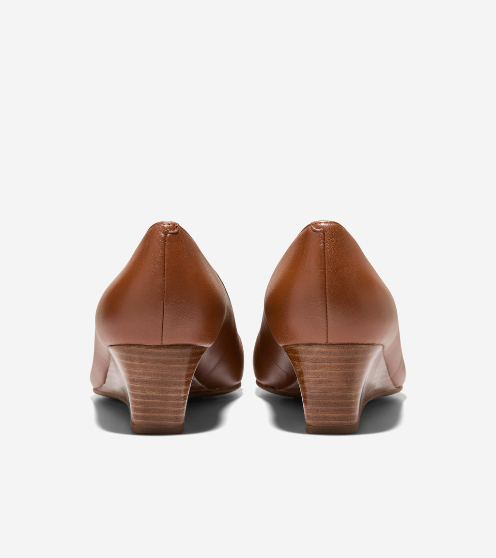 Women's Go-To Malta Bow Wedges-British Tan