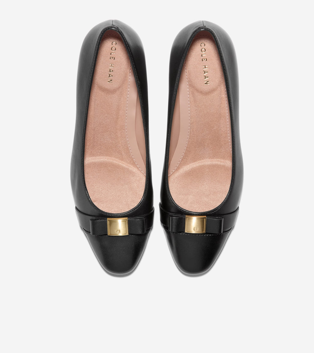 Women's Go-To Malta Bow Wedges-Black
