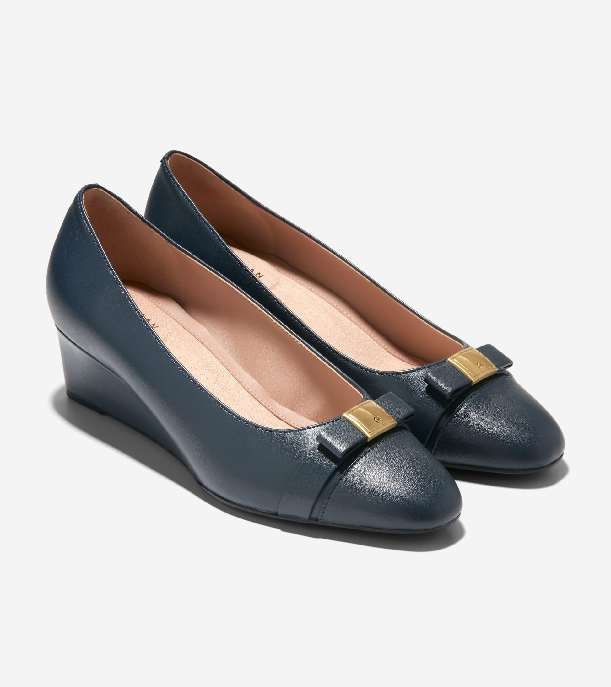 Women's Go-To Malta Bow Wedges-Navy Blazer
