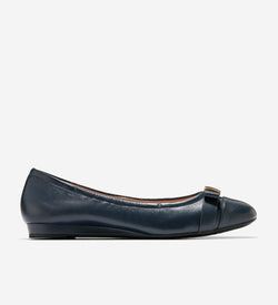 Women's Go-To Tova Bow Ballet Flats-Navy Blazer