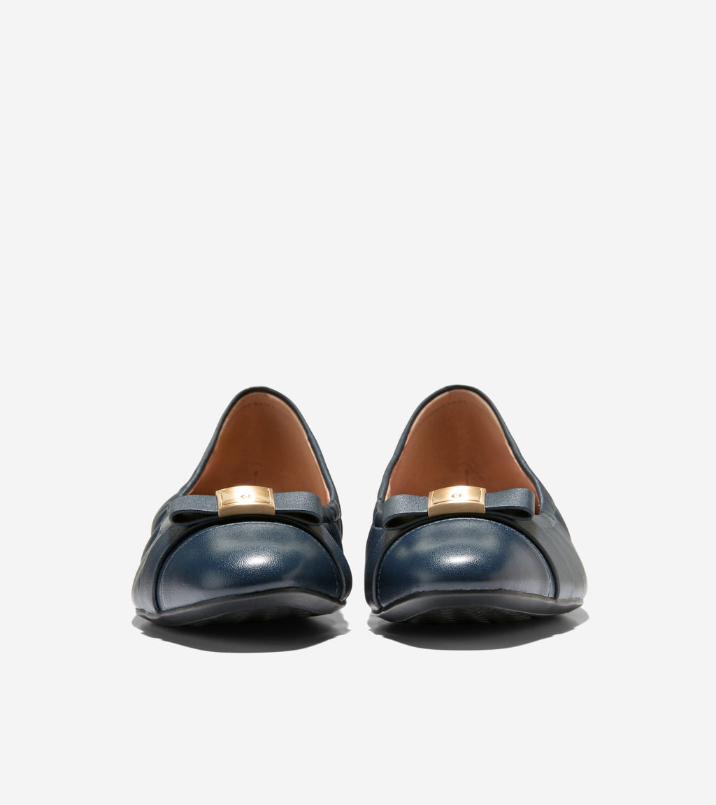 Women's Go-To Tova Bow Ballet Flats-Navy Blazer