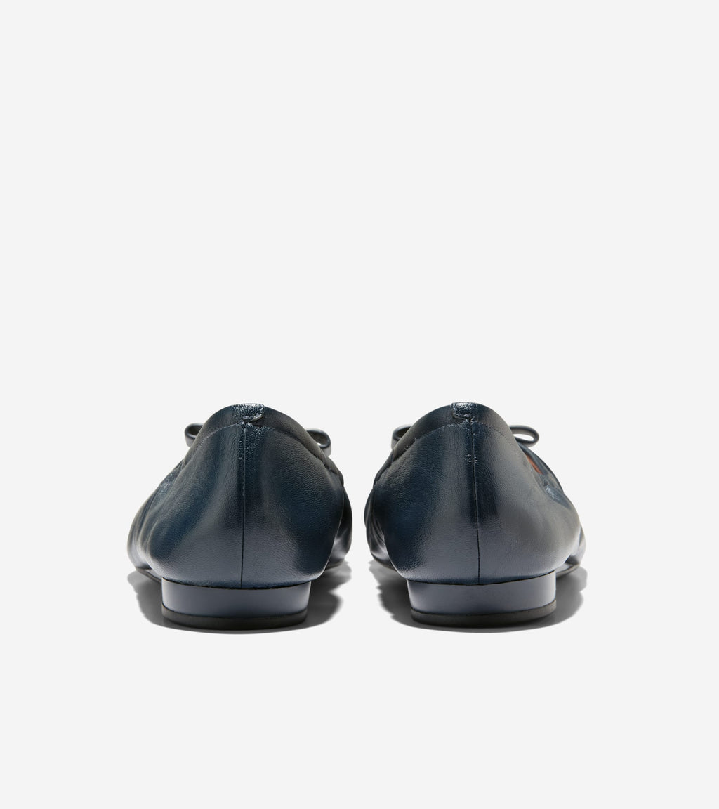 Women's Go-To Tova Bow Ballet Flats-Navy Blazer