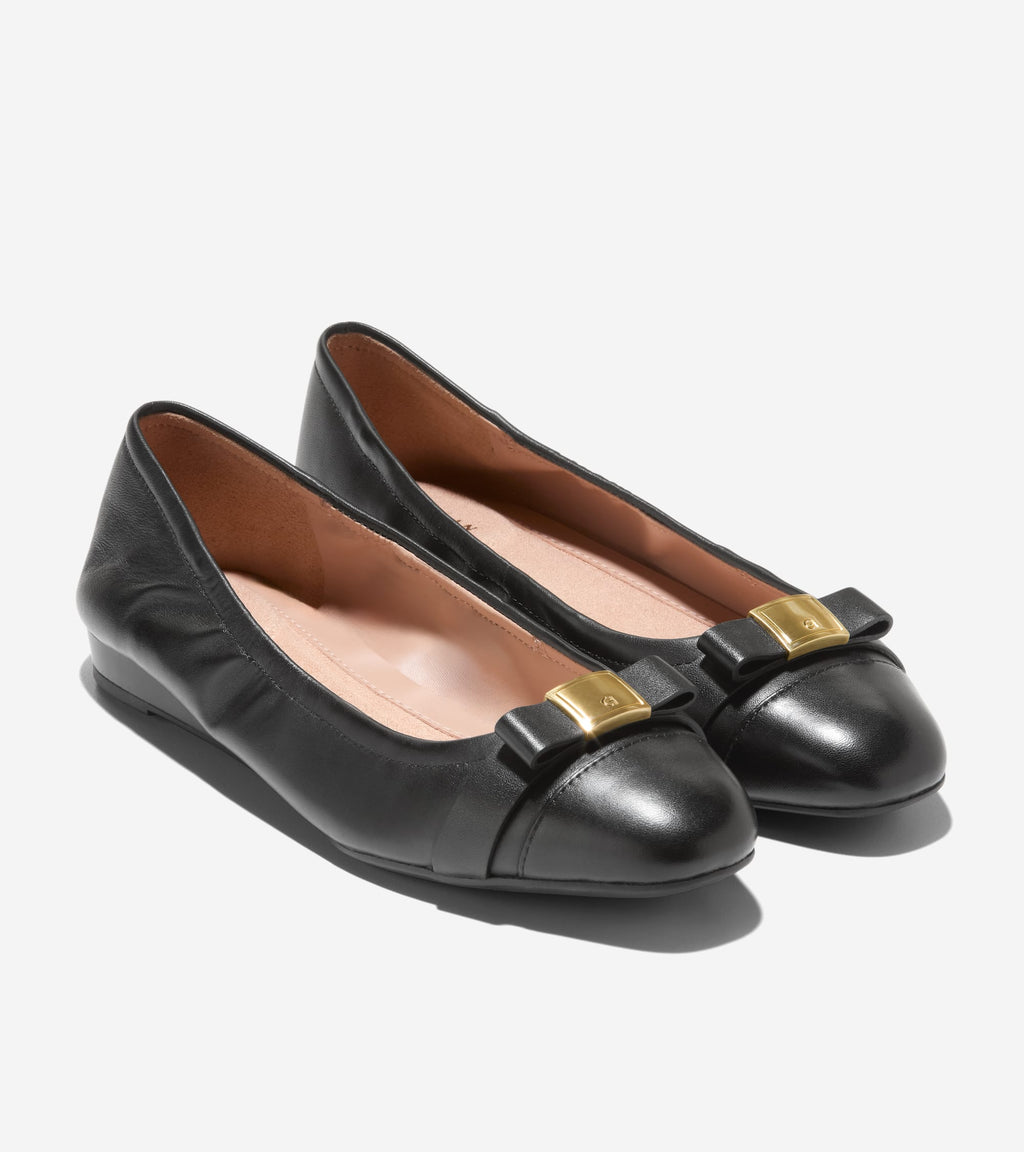 Women's Go-To Tova Bow Ballet Flats-Black