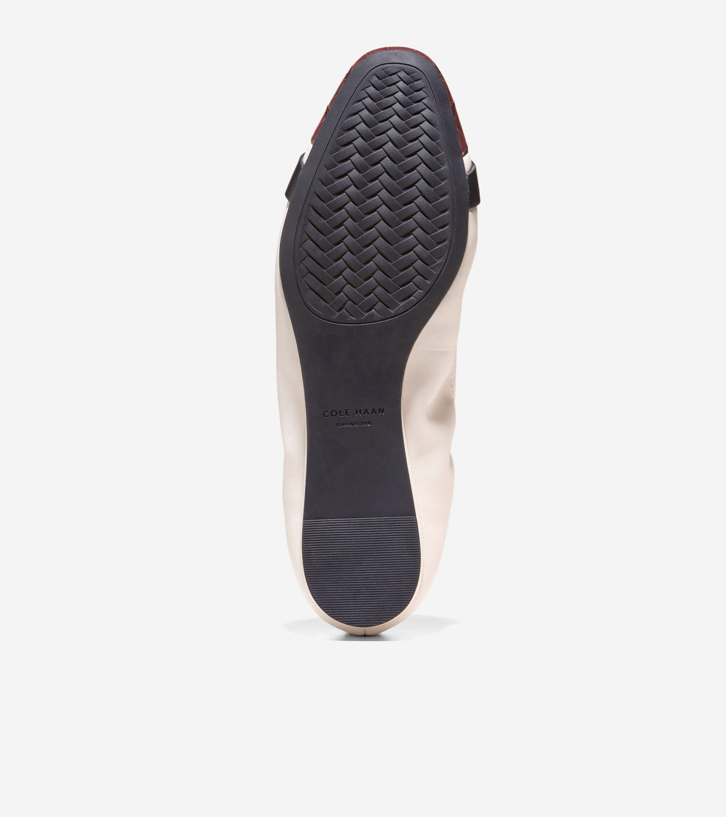 Women's Go-To Tova Bow Ballet Flats-Mahogany Croc Print-Black