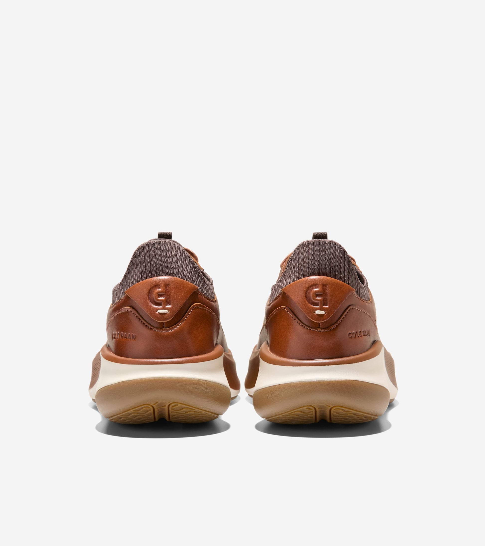 Men's GrandPrø All-Day Leather Running Shoes-British Tan-Dark Chocolate-Ivory