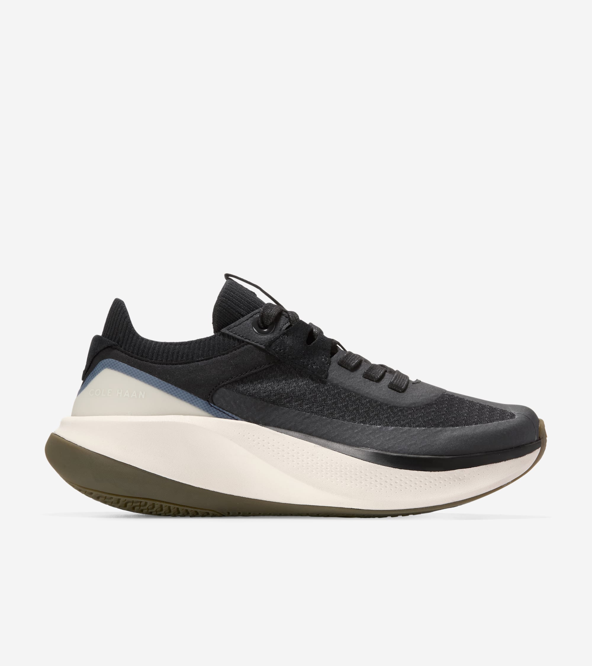black leather running shoes womens