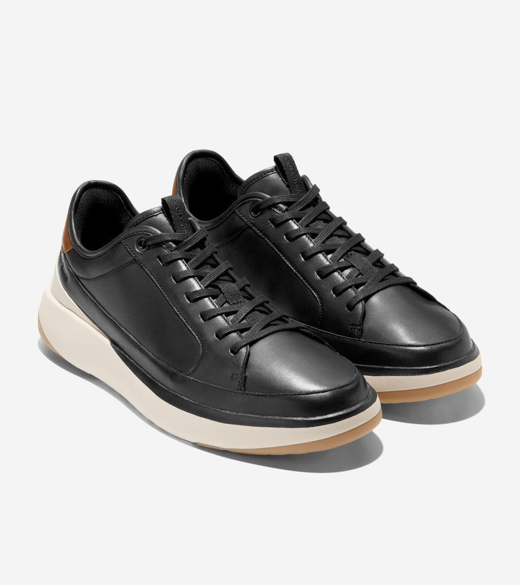 Men's GrandPrø All-Day Court Sneakers-Black-British Tan-Ivory