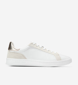Women's GrandPrø Breakaway Lace-To-Toe Sneakers-White-Silver Birch-Gold