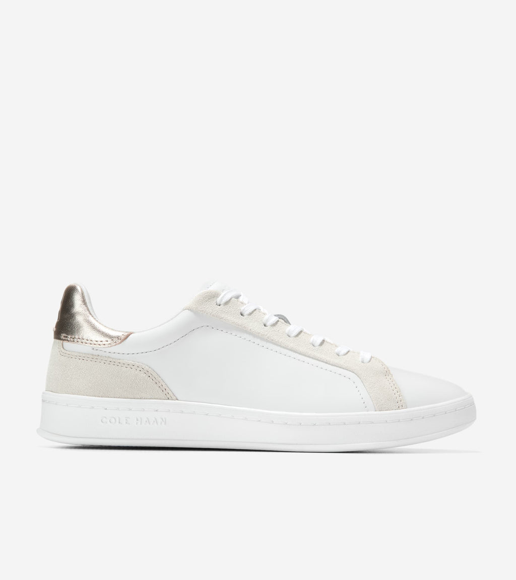 Women's GrandPrø Breakaway Lace-To-Toe Sneakers-White-Silver Birch-Gold