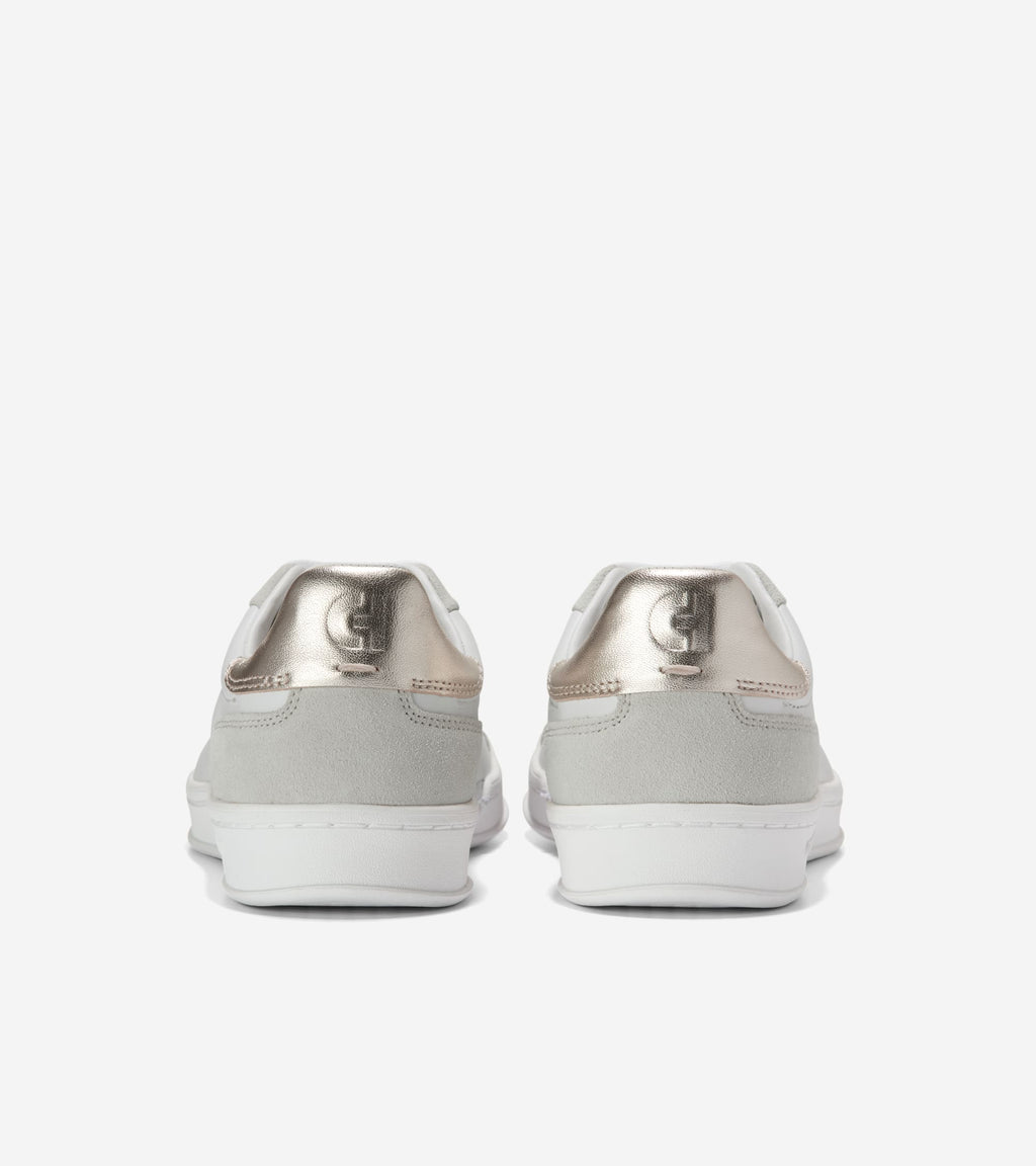 Women's GrandPrø Breakaway Lace-To-Toe Sneakers-White-Silver Birch-Gold