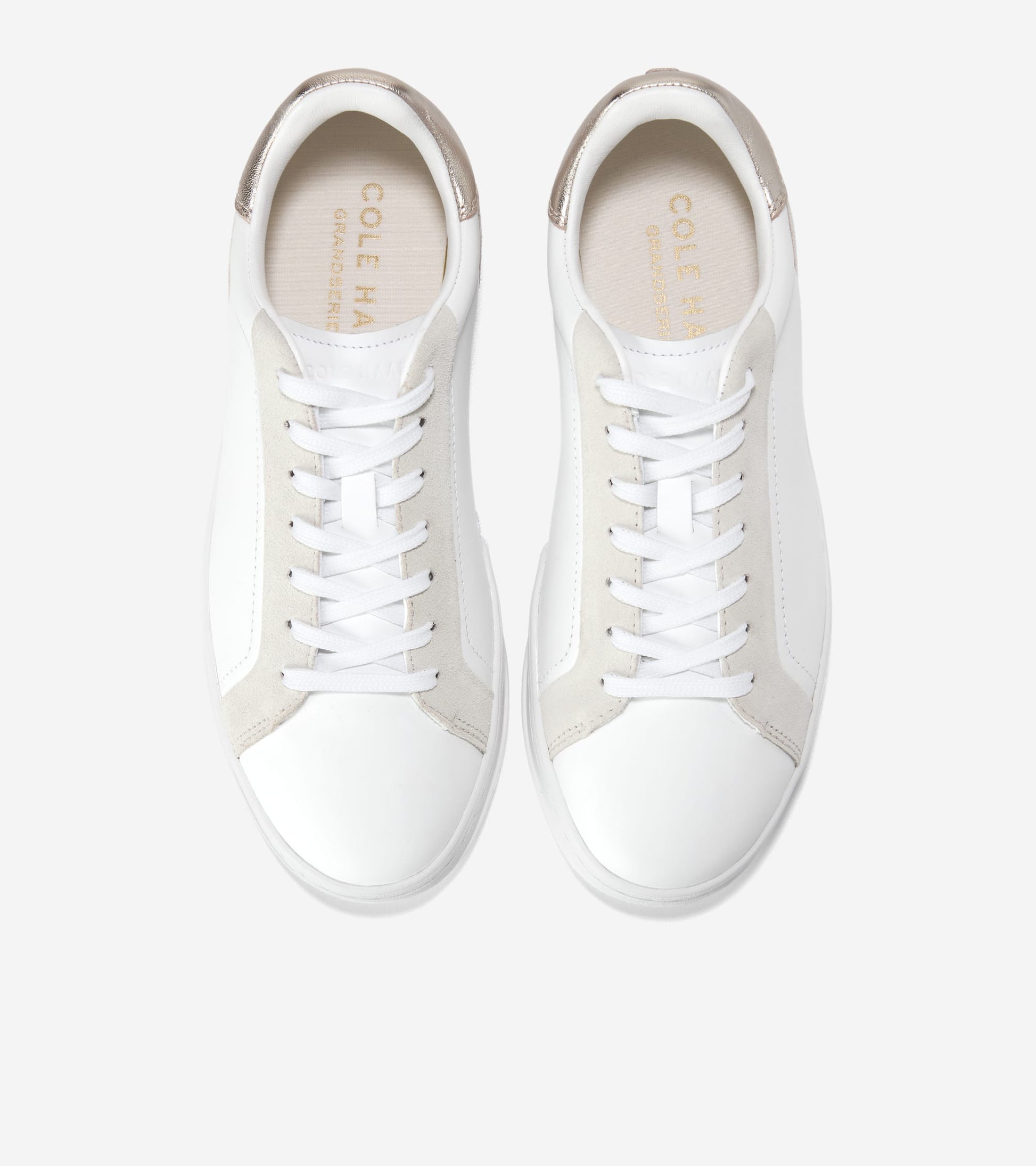 Women's GrandPrø Breakaway Lace-To-Toe Sneakers-White-Silver Birch-Gold