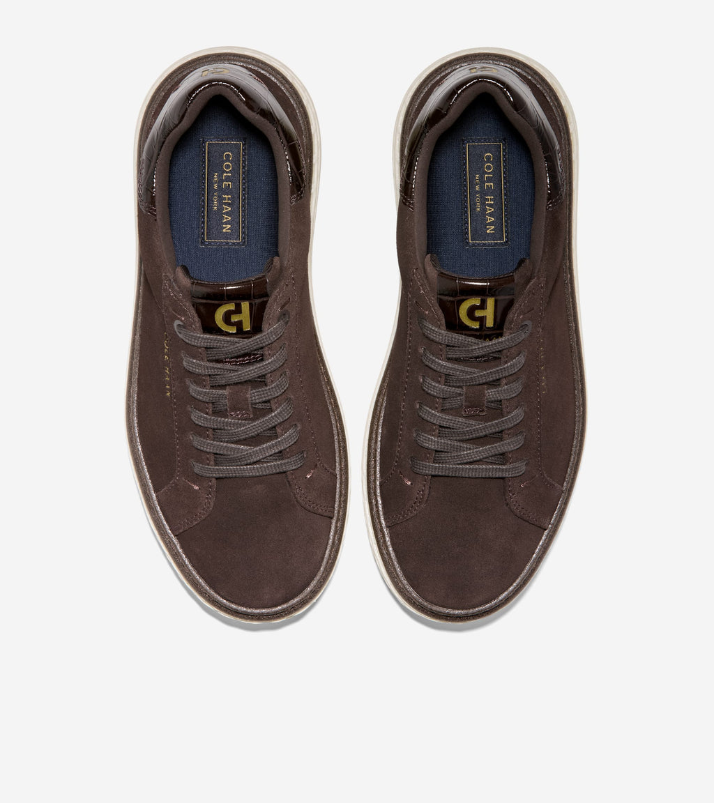 Women's GrandPrø Court SkyWeave™ Sneakers-Dark Chocolate Croc Print