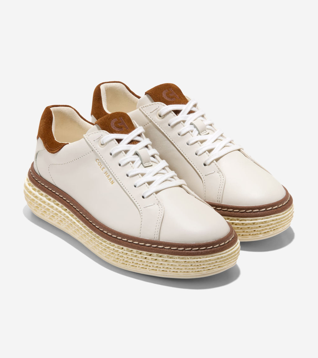 Women's GrandPrø SkyWeave™ Court Sneakers-Ivory-Tobacco