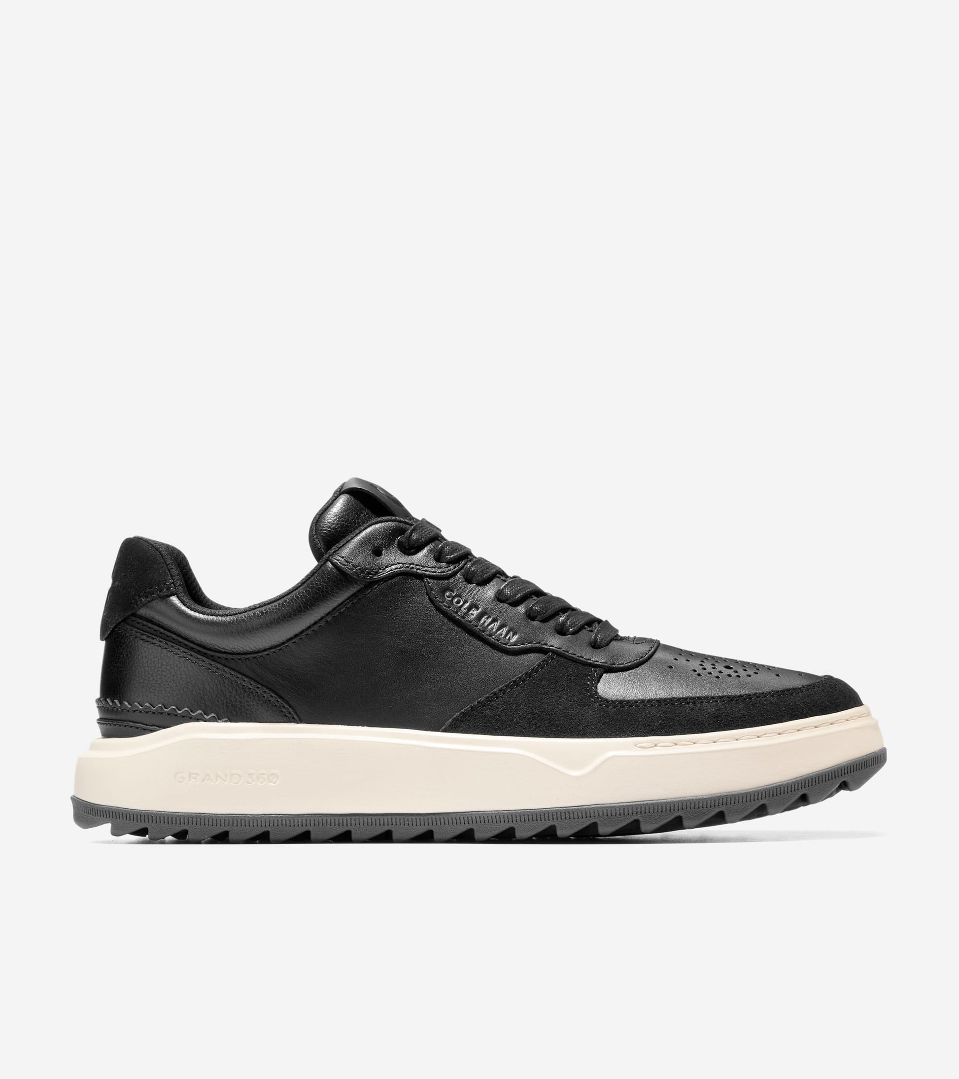 Men's GrandPrø Crossover Waterproof Golf Shoes-Black-Ivory
