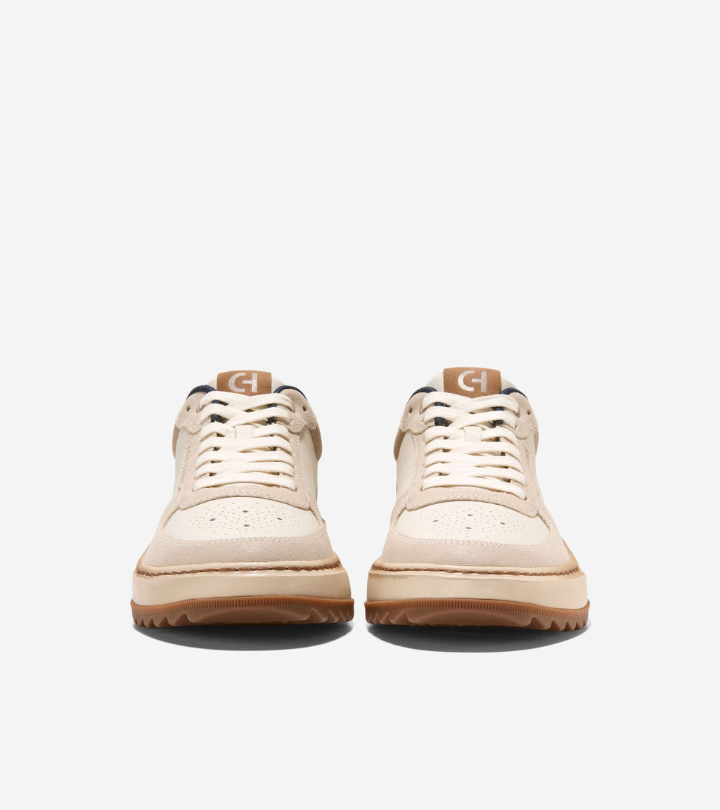 Men's GrandPrø Crossover Golf Shoes-Ivory-Oxford Tan-Angora