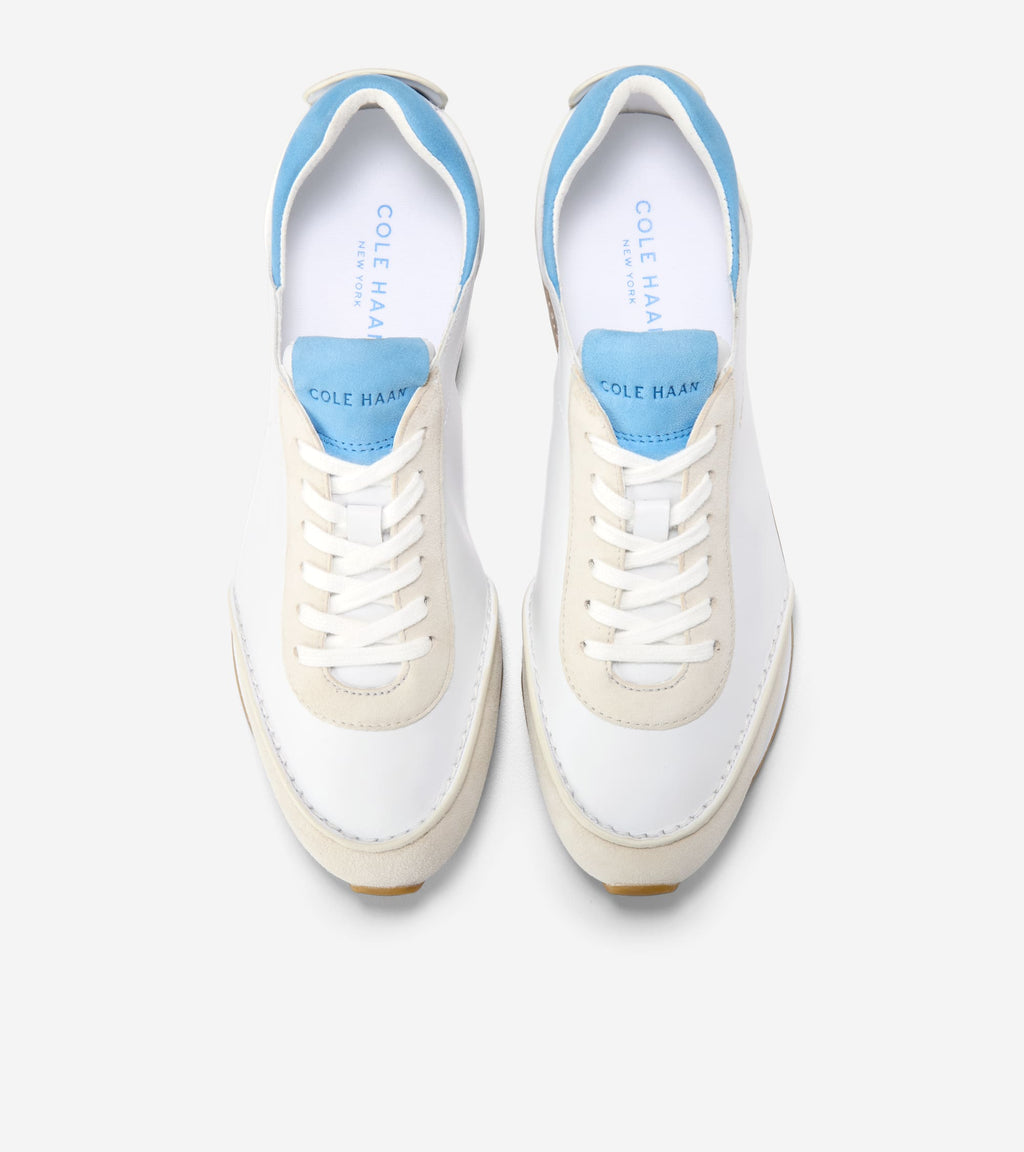 Women's GrandPrø Energyweave Running Shoes-White-Silver Birch-Azure Blue