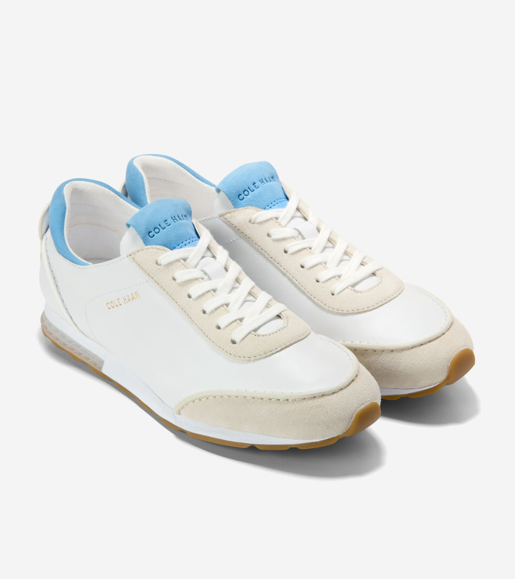 Women's GrandPrø Energyweave Running Shoes-White-Silver Birch-Azure Blue