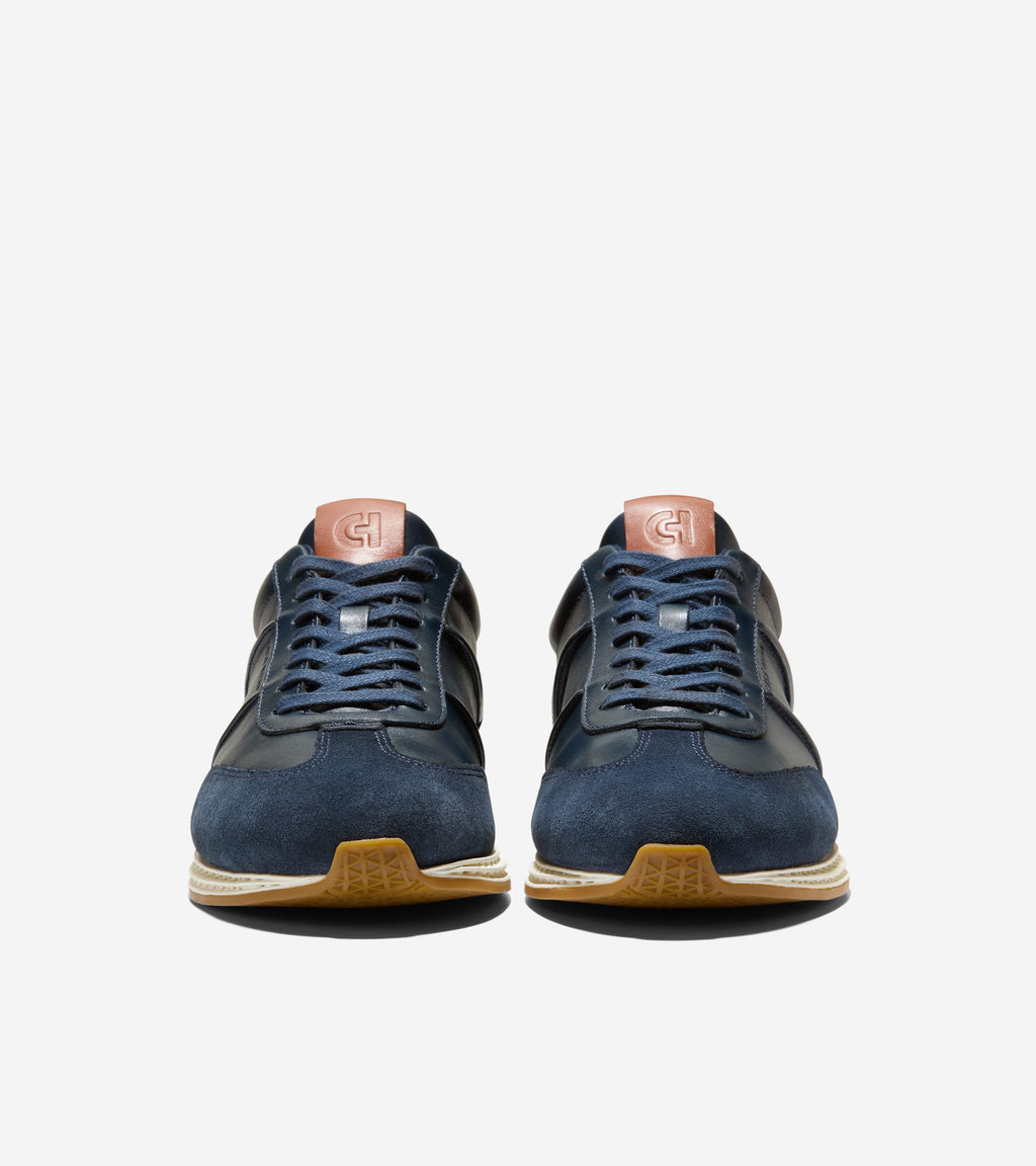 Men's GrandPrø SkyWeave™ Running Sneakers-Navy Blazer-British Tan-Ivory