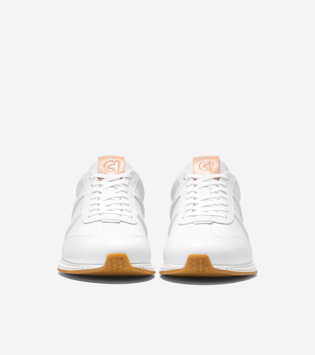 Men's GrandPrø SkyWeave™ Running Sneakers-Optic White-Natural Vachetta
