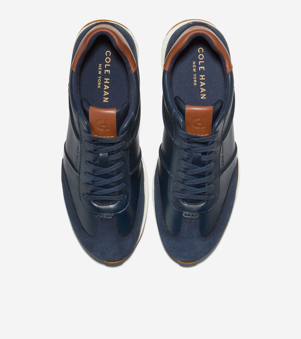 Men's GrandPrø SkyWeave™ Running Sneakers-Navy Blazer-British Tan-Ivory