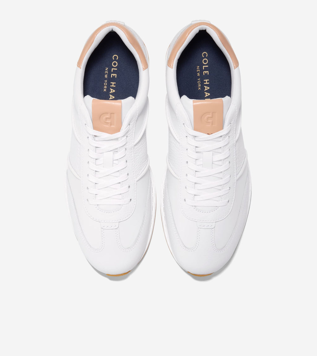 Men's GrandPrø SkyWeave™ Running Sneakers-Optic White-Natural Vachetta