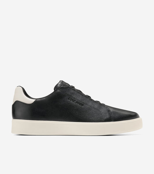 Cole Haan Black Leather Slip-On Sneakers with Tan Heel Tab Cole Haan Grand Crosscourt Daily Elastic Lace Slip-On  main image 2