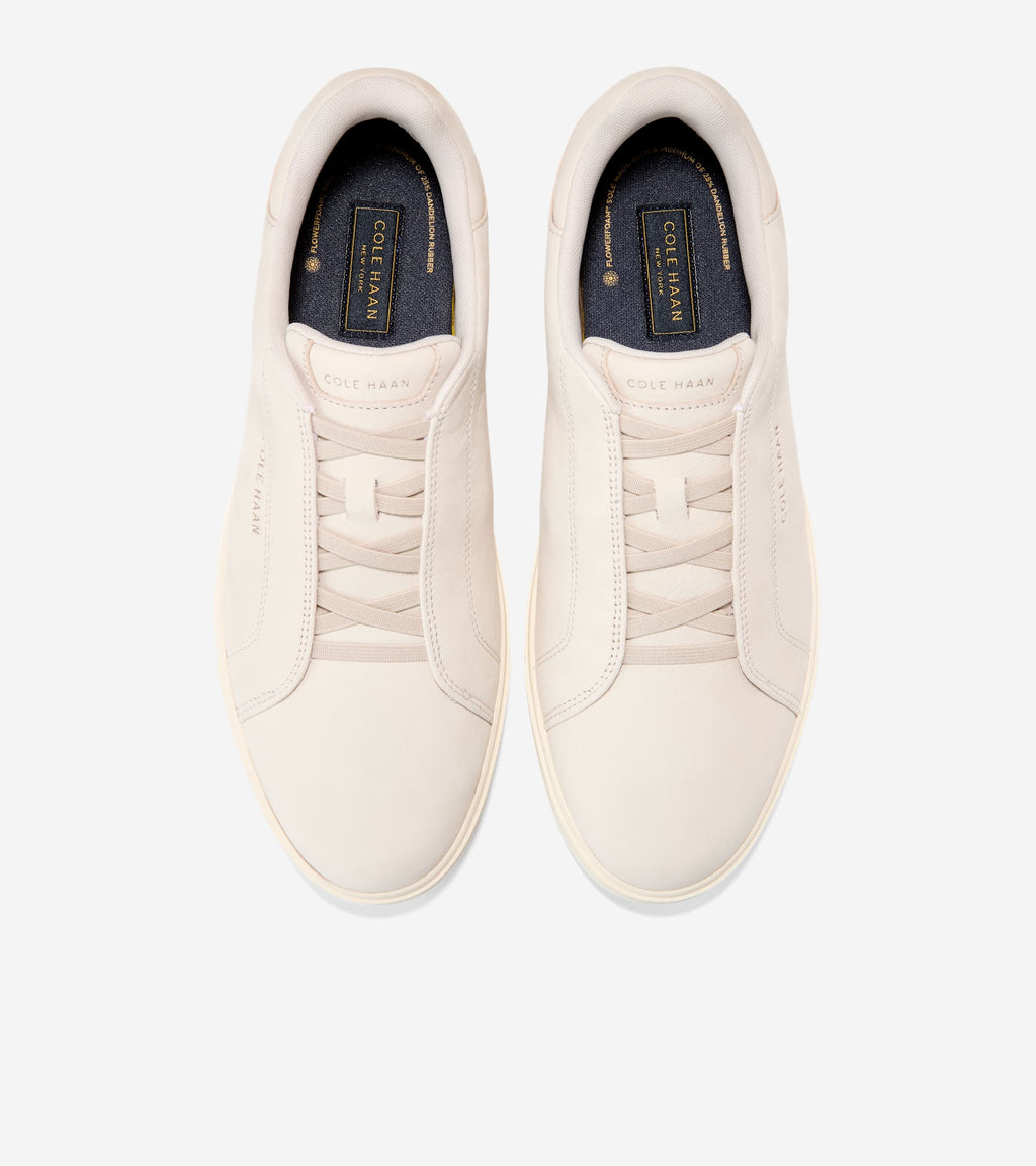 Men's GrandPrø Luxe Slip-On Sneakers-Pumice Stone-Ivory