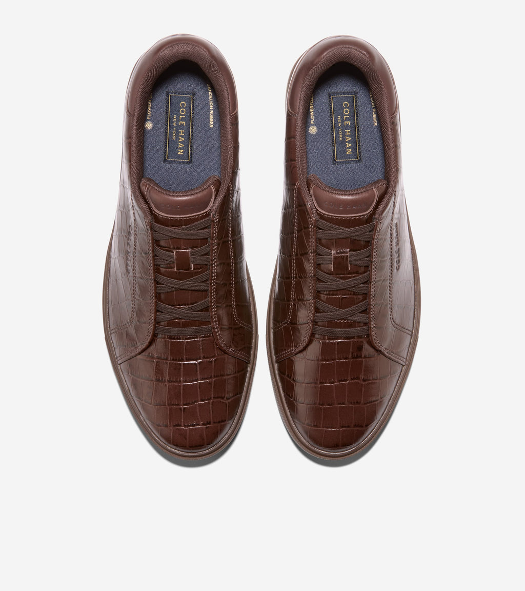 Men's GrandPrø Luxe Slip-On Sneakers-Madeira Croc Emboss Print