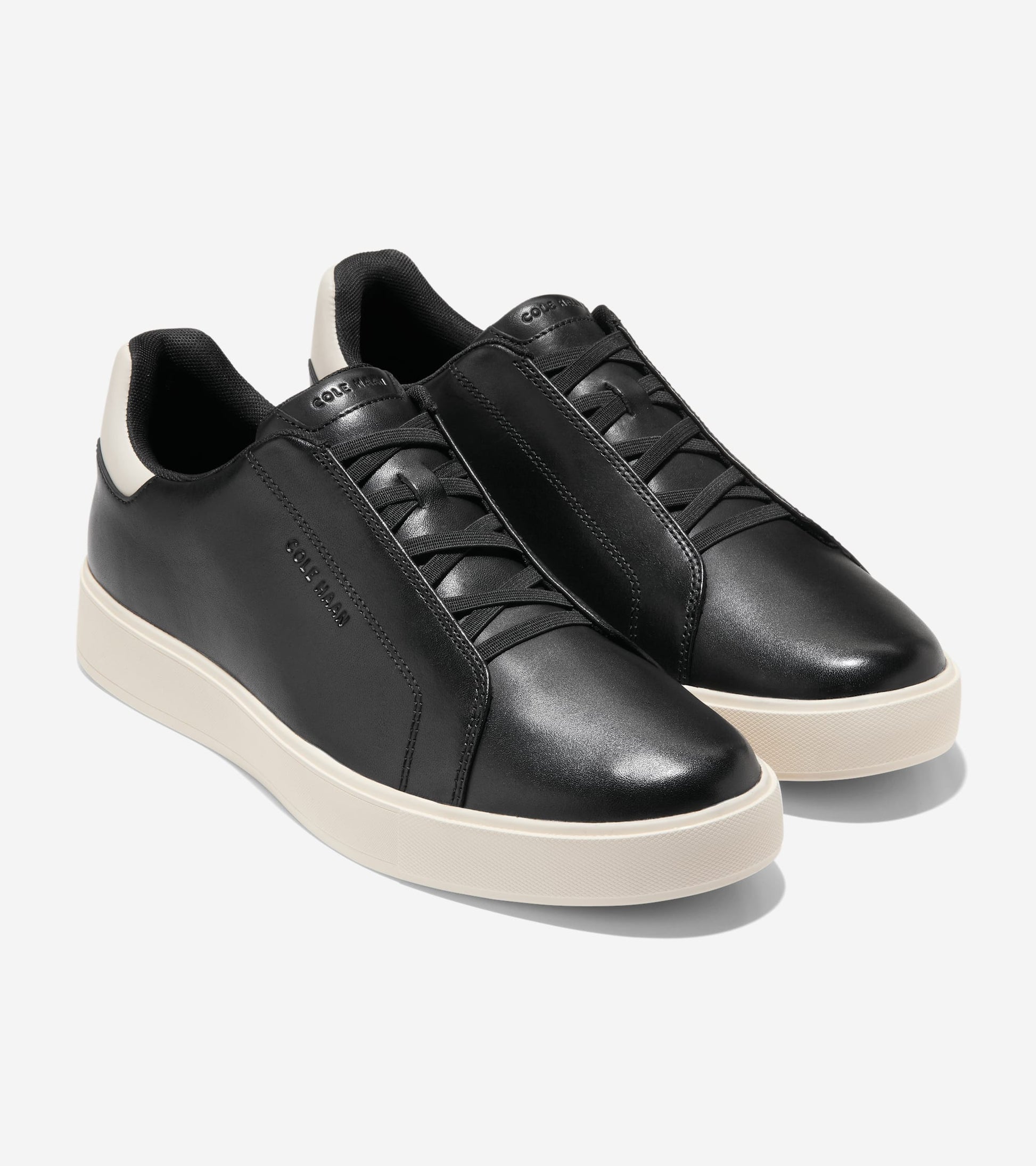 Men's GrandPrø Luxe Slip-On Sneakers-Black-Ivory