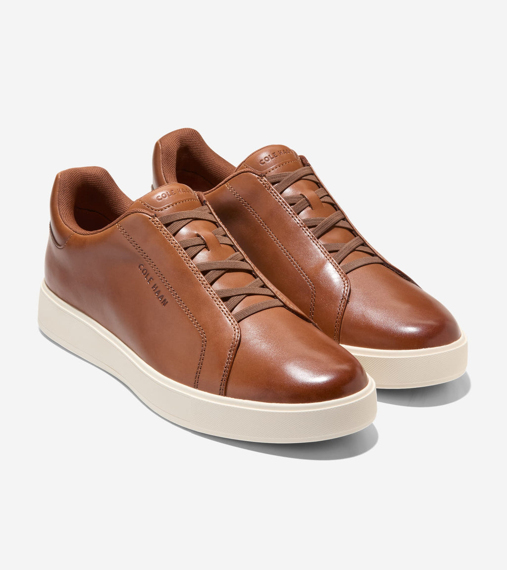 Men's GrandPrø Luxe Slip-On Sneakers-British Tan-Ivory