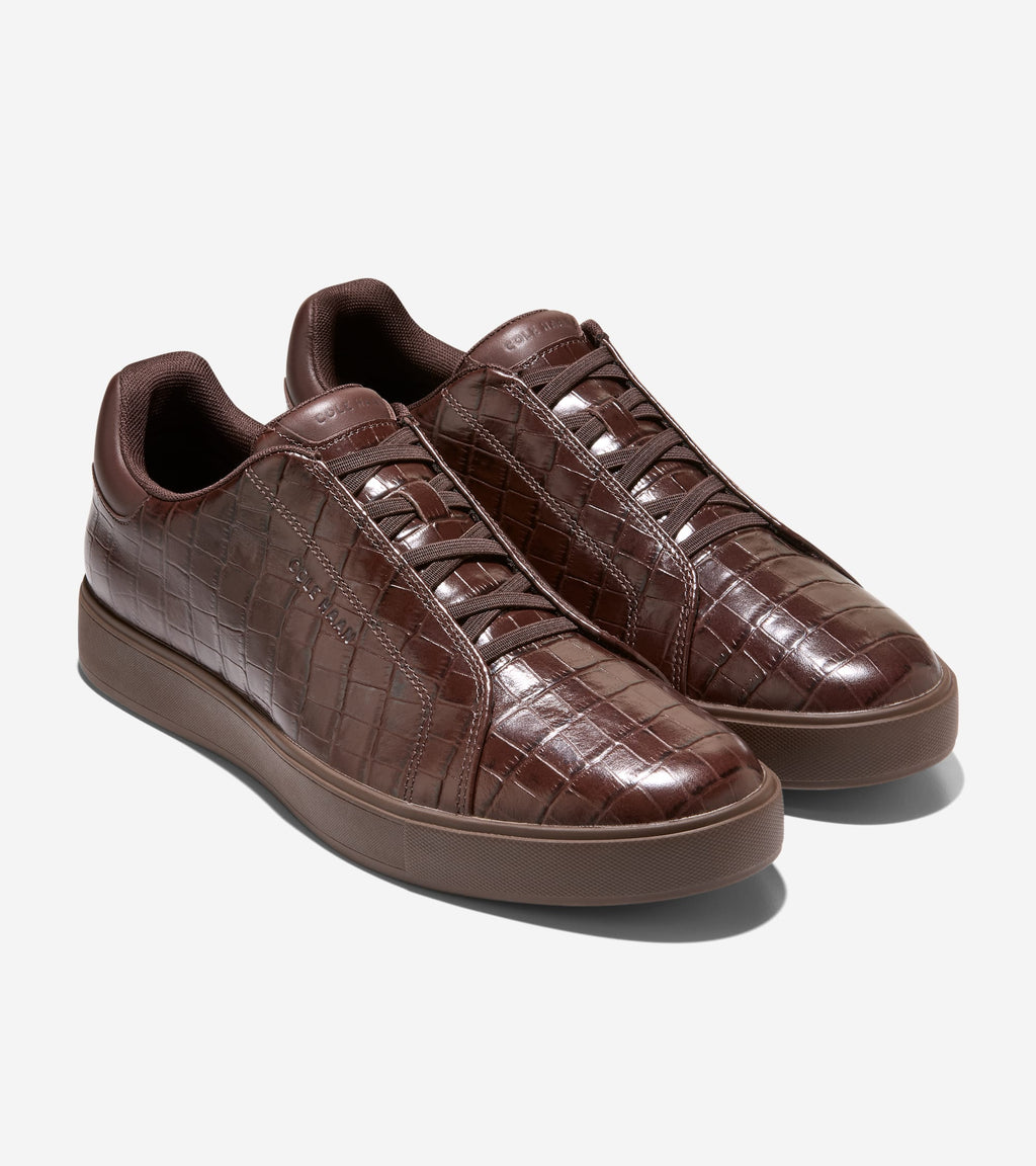Men's GrandPrø Luxe Slip-On Sneakers-Madeira Croc Emboss Print