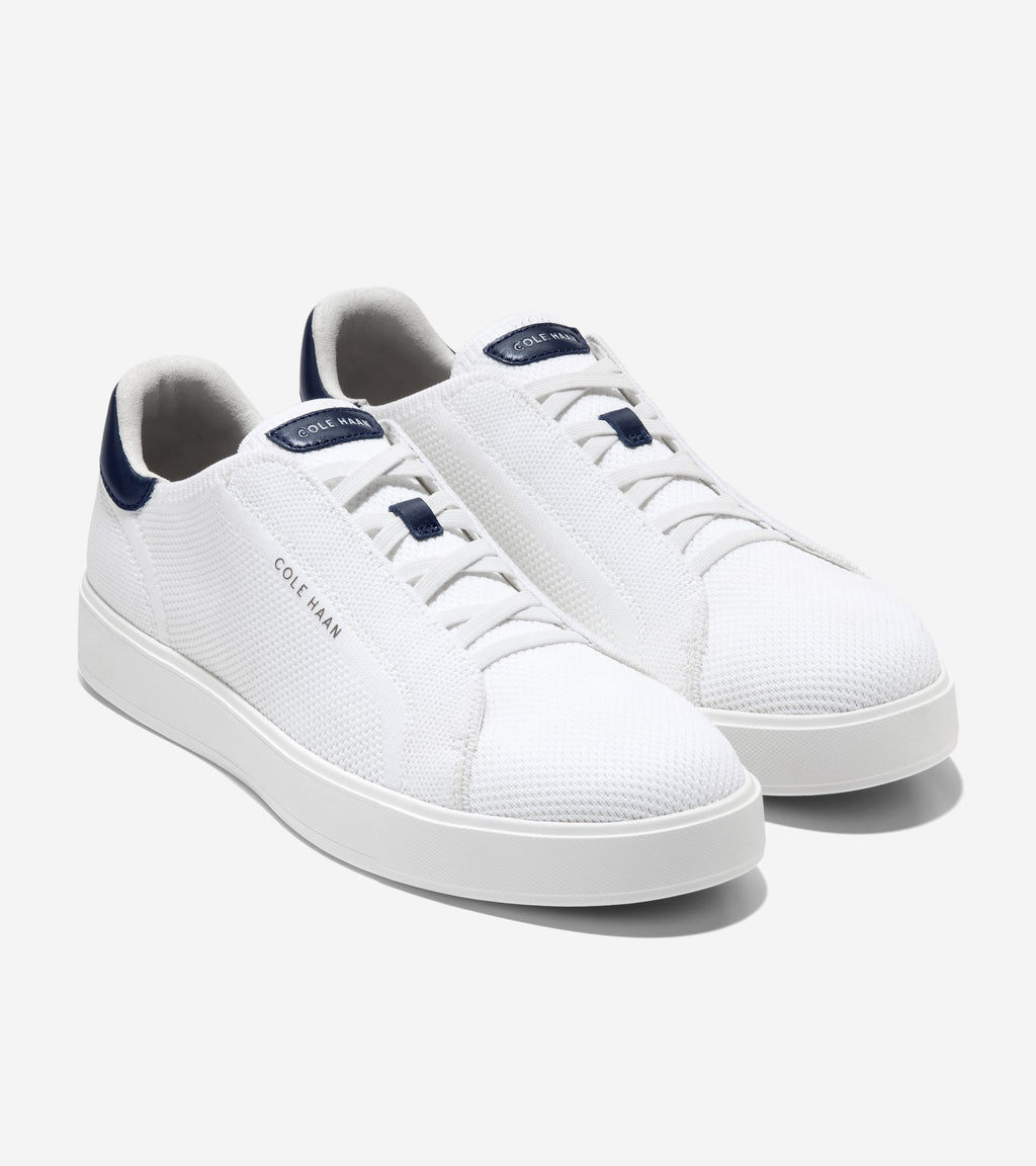 Men's GrandPrø Luxe Slip-On Stitchlite™ Sneakers-White-Navy Blazer