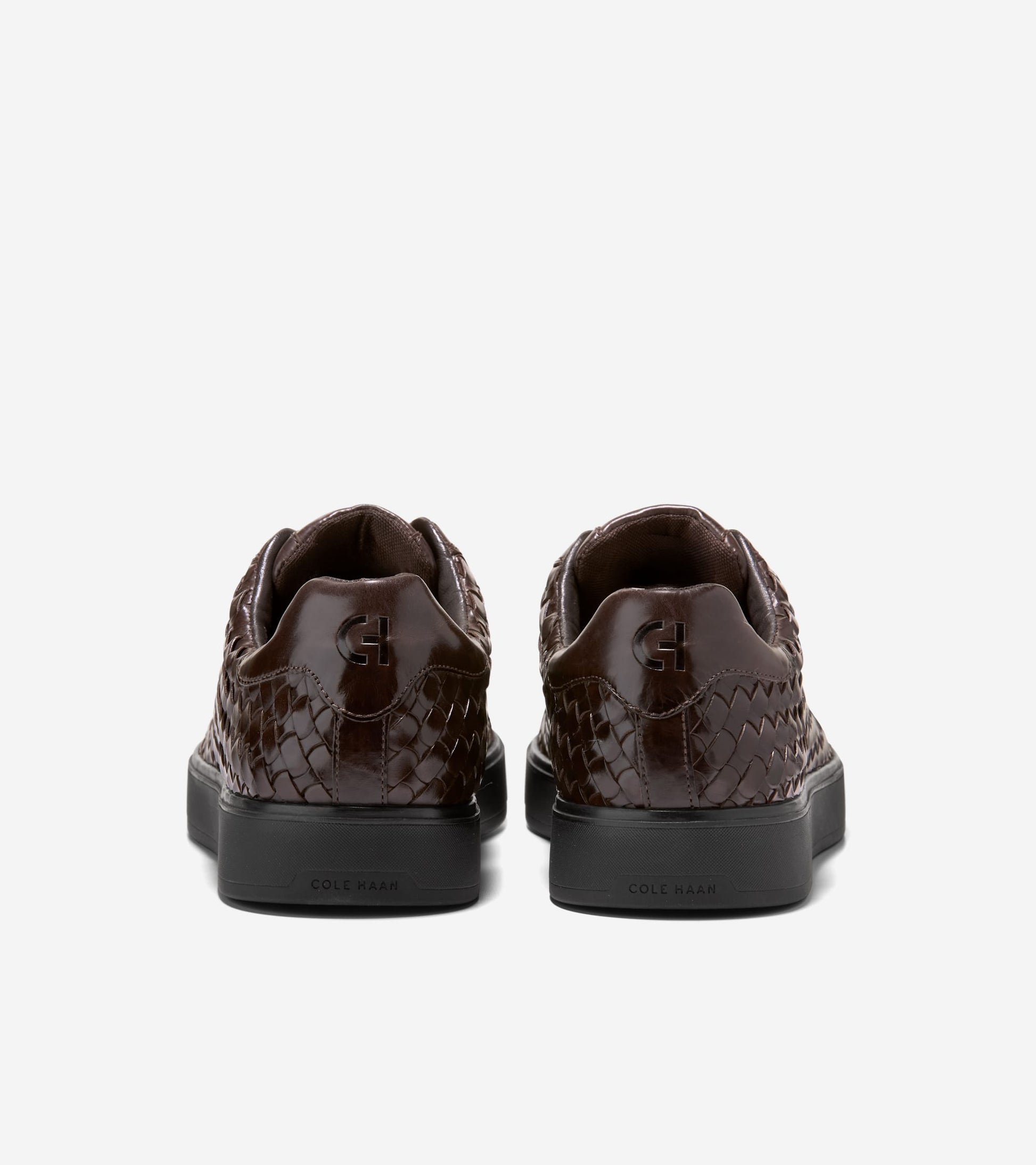Men's GrandPrø Luxe Woven Slip-On Sneakers-Dark Chocolate-Black