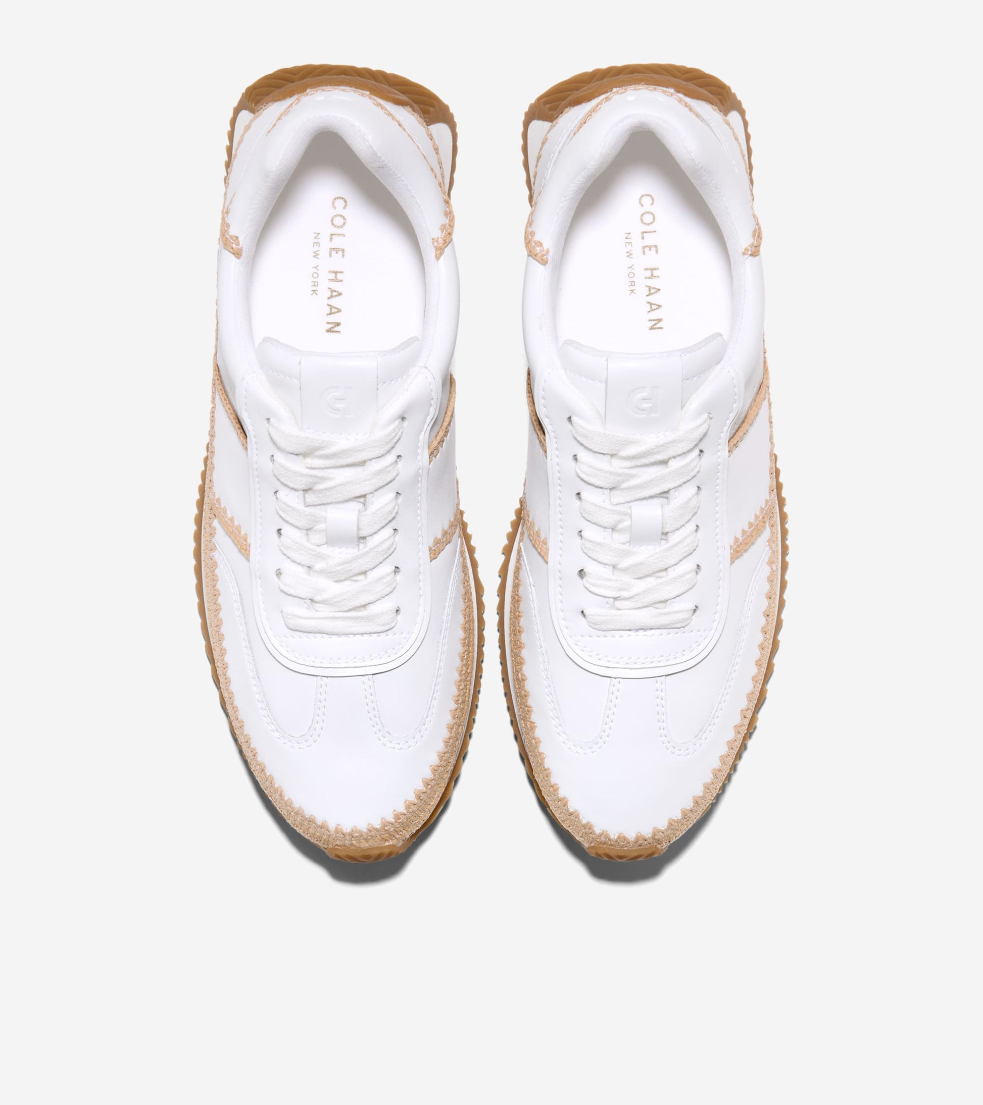 Women's GrandPrø Premier Sneakers-White-Natural Raffia