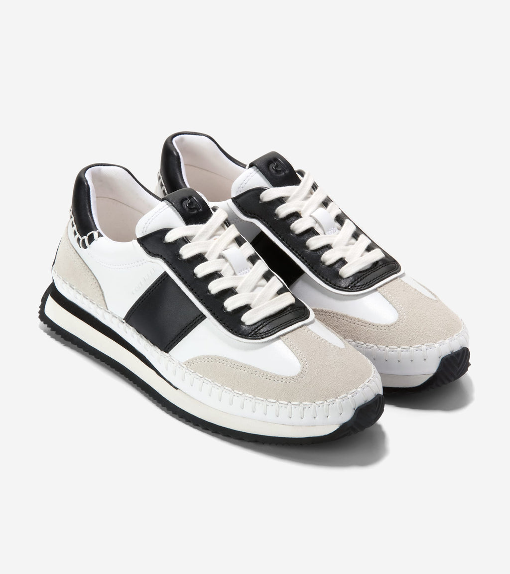 Women's GrandPrø Premier Sneakers-White-Black-Silver Birch