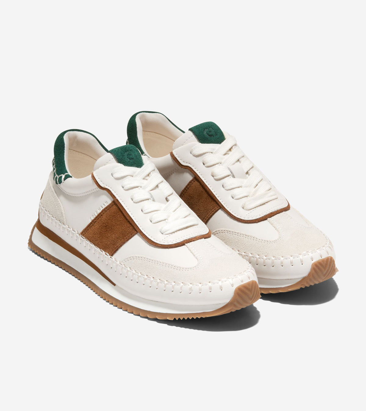 Women's GrandPrø Premier Sneakers-Ivory-Tobacco-Forest