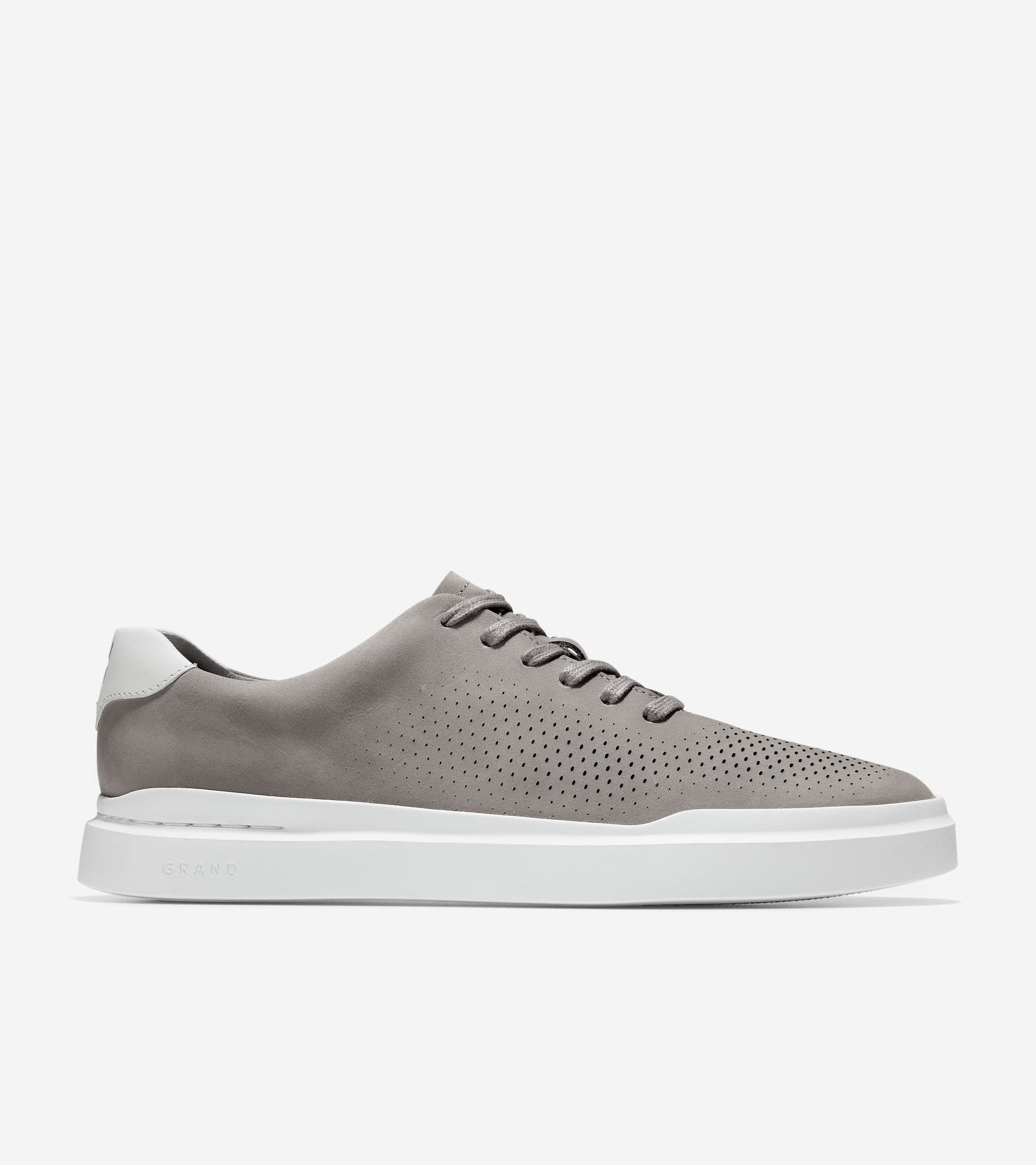 Men's GrandPrø Rally Laser Cut Sneakers-Ironstone-Optic White
