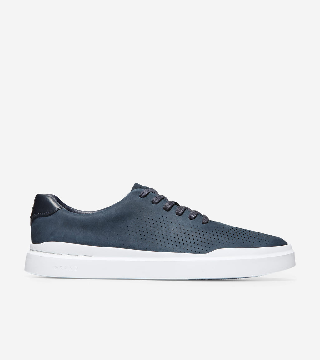 Men's GrandPrø Rally Laser Cut Sneakers-Navy Nubuck