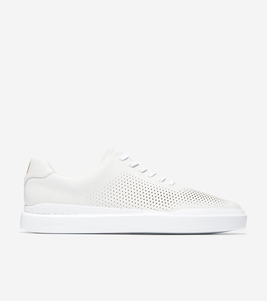 Men's GrandPrø Rally Laser Cut Sneakers-White