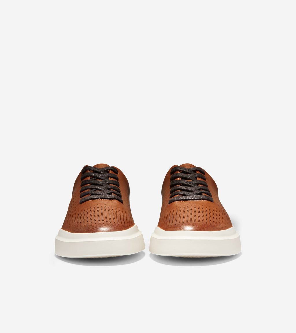 Men's GrandPrø Rally Laser Cut Sneakers-British Tan-Ivory