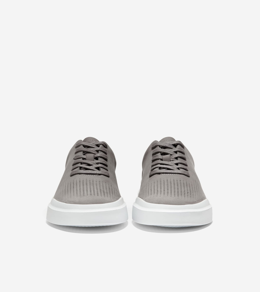 Men's GrandPrø Rally Laser Cut Sneakers-Ironstone-Optic White