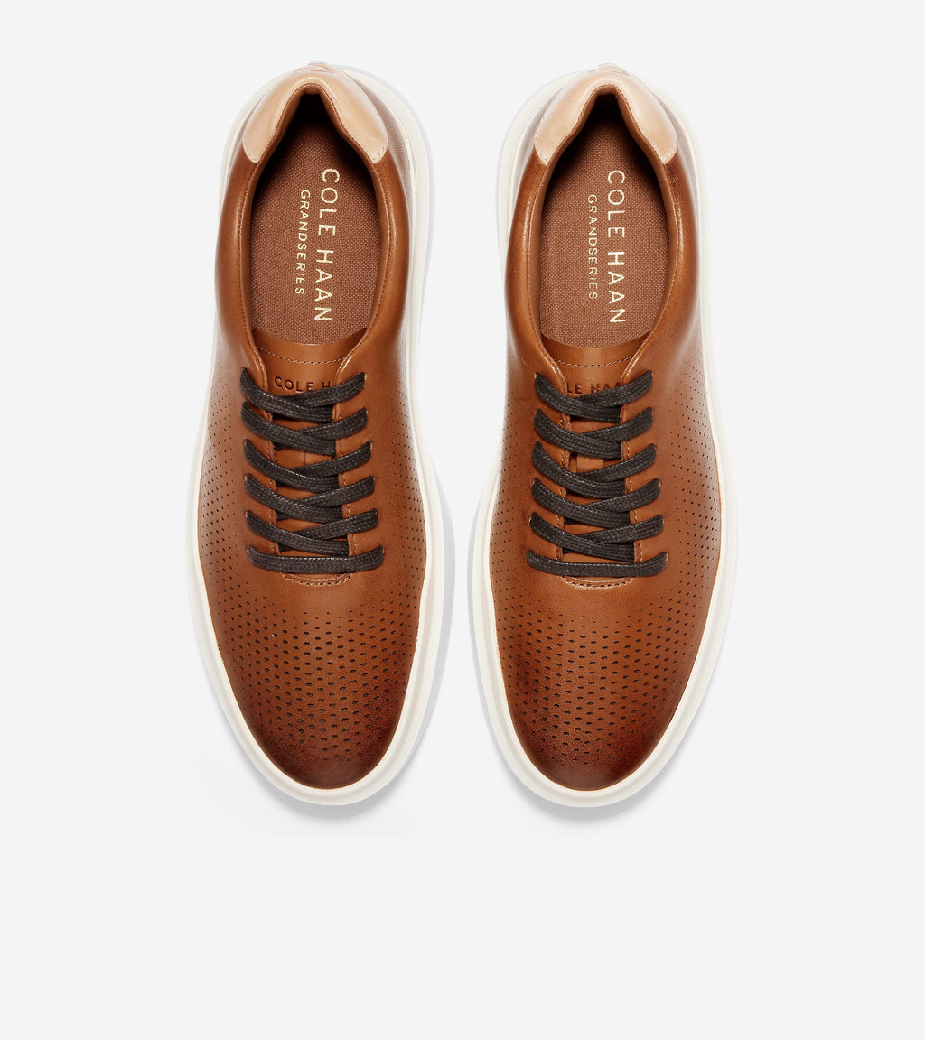 Men's GrandPrø Rally Laser Cut Sneakers-British Tan-Ivory